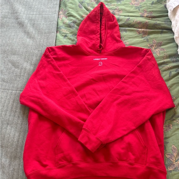 Lonely Ghost Red Text Me When You Get Home Hoodie - Picture 1 of 5